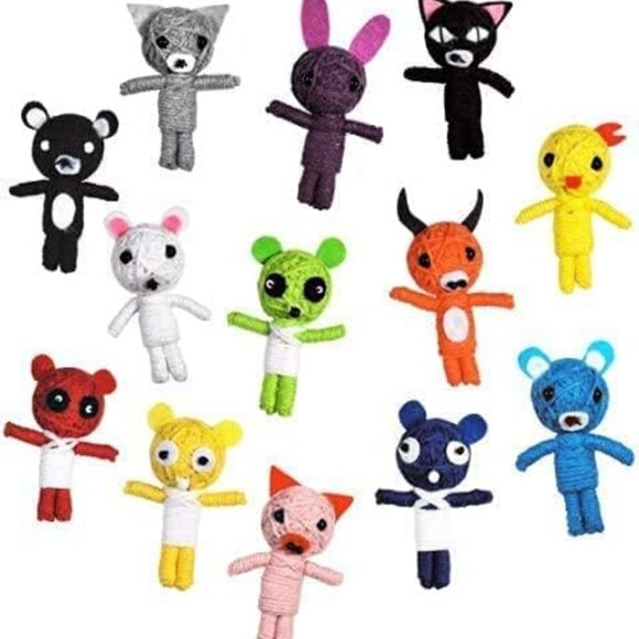 String Voodoo Dolls - Set of 13 Critter Dolls - Picture 1 of 2